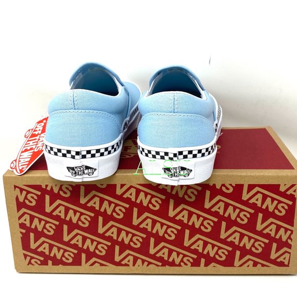 VANS Classic Slip-On Check Foxing Blue Women’s - Picture 6 of 10